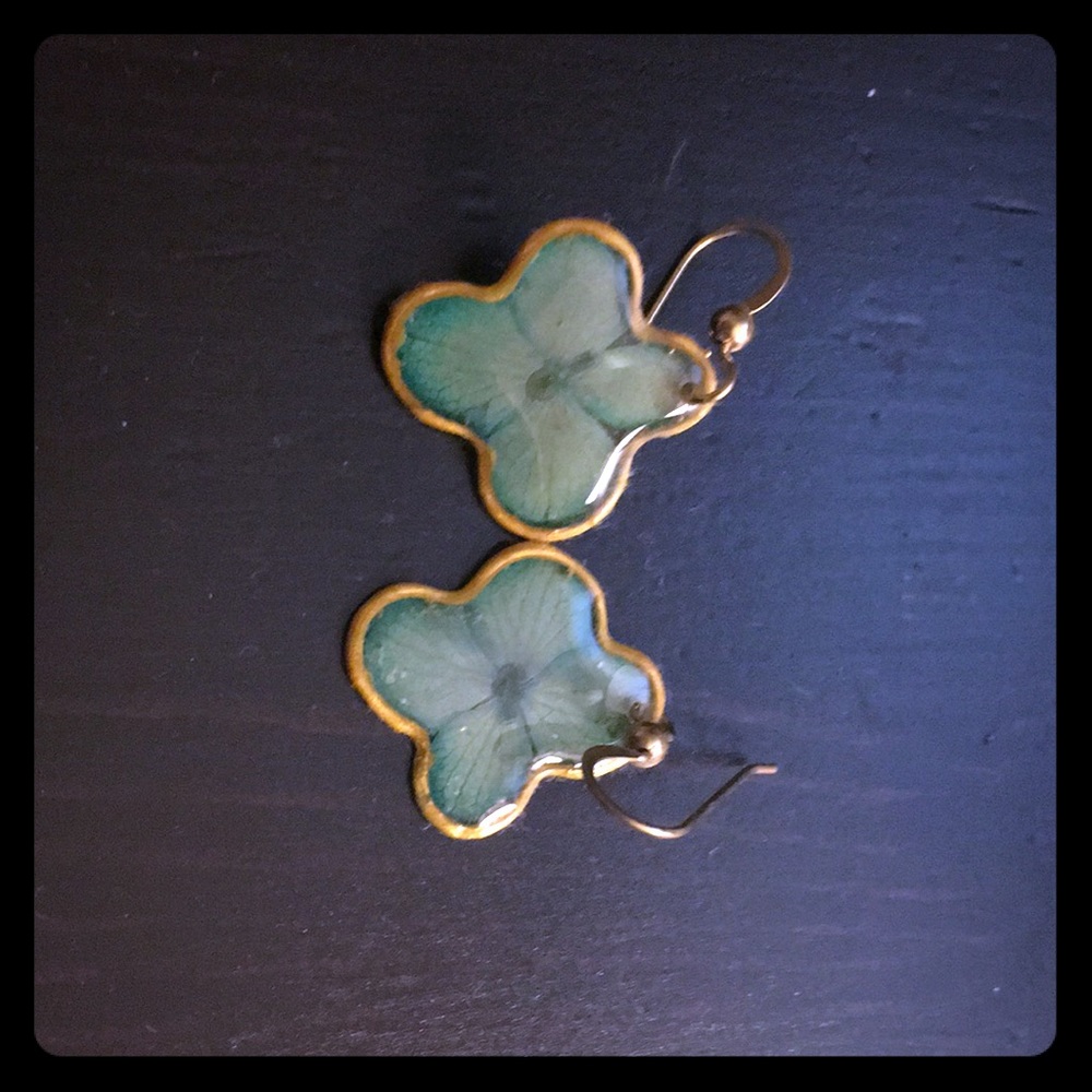 Pressed posey earrings